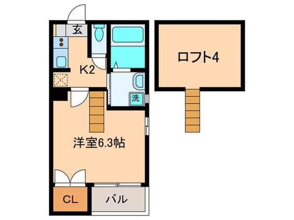 リュミエル姪浜の物件間取画像